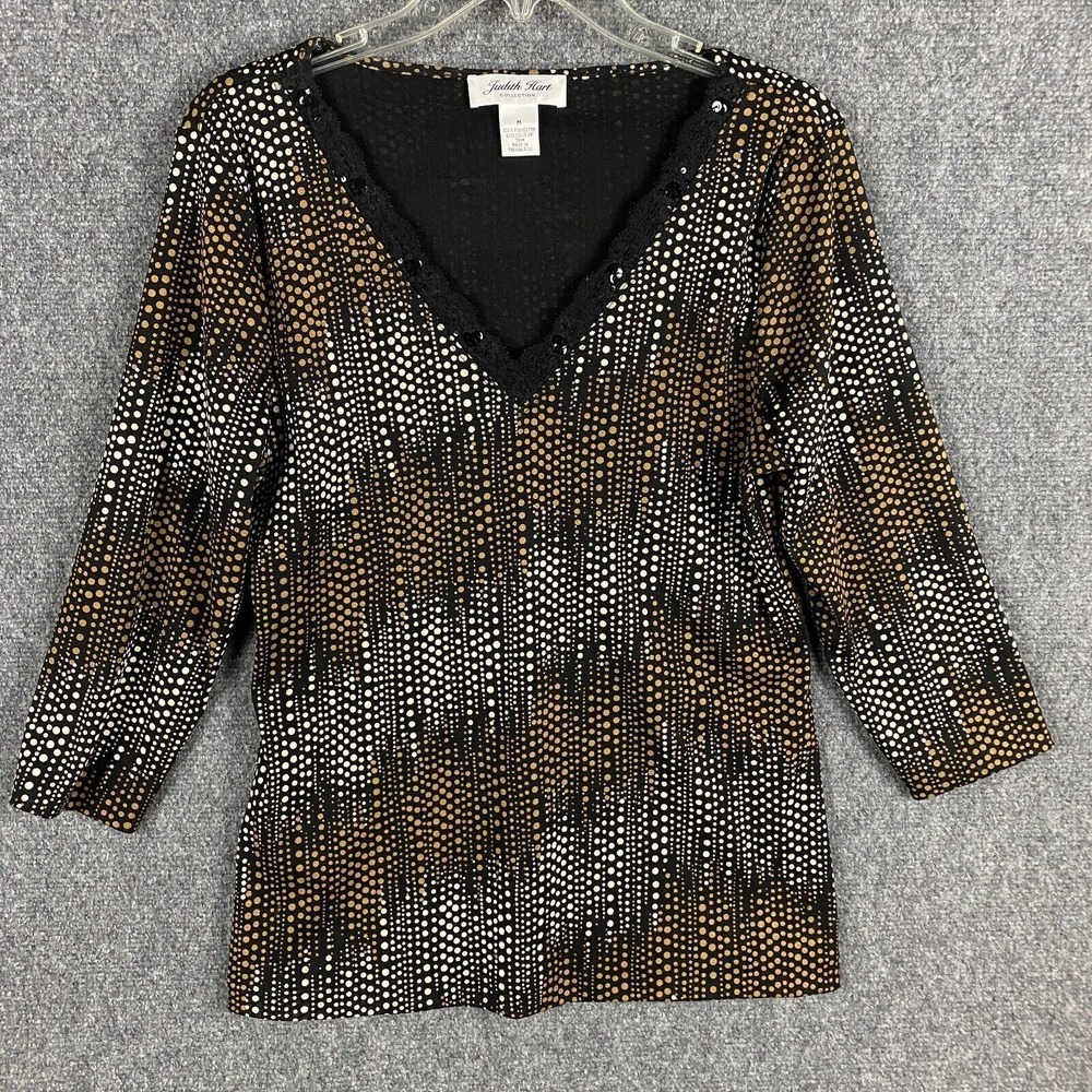 Judith Hart Collection Top Medium Women's Long Sleeve 100% Polyester M